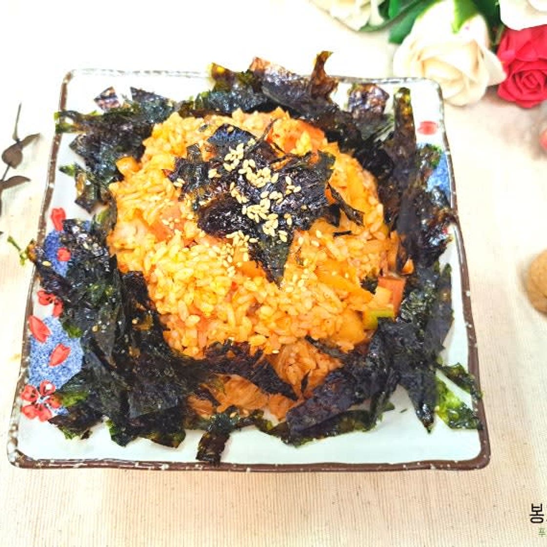 김장 무김치 활용 스팸 김치볶음밥