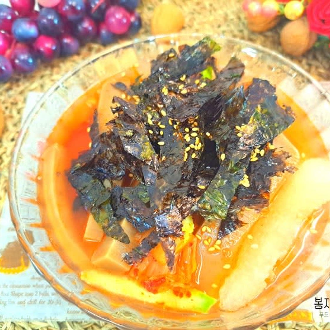 속이 뻥뚫리는 도토리묵 사발 만들기  - 냉면육수 도토리묵 요리