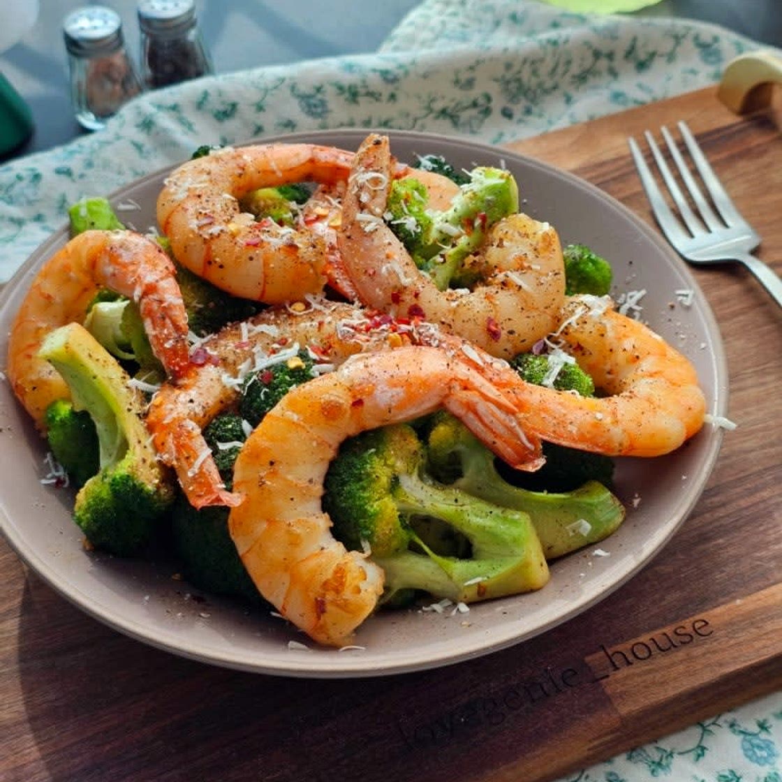 브로컬리 칵테일 새우 요리