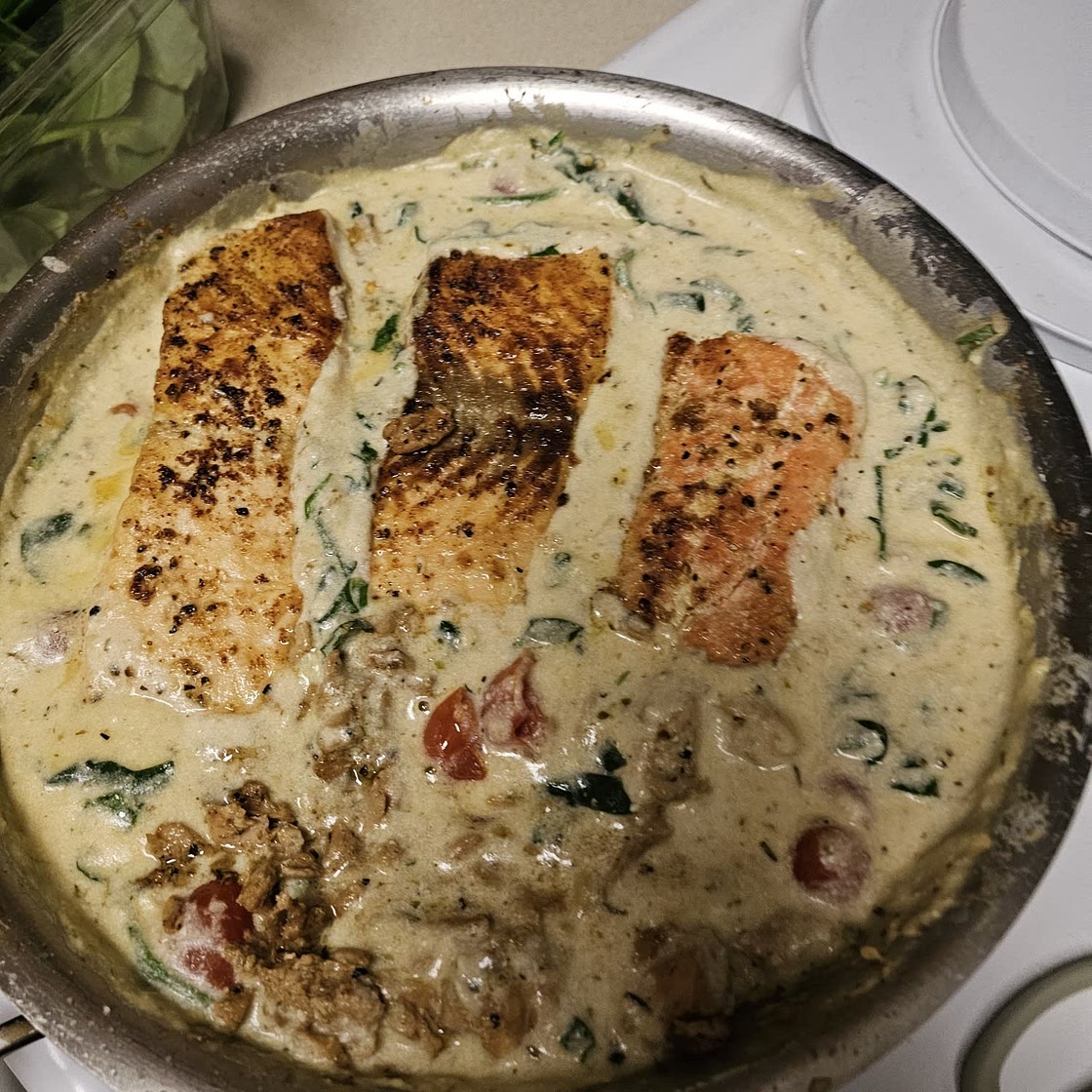 Creamy Garlic Butter Tuscan Salmon