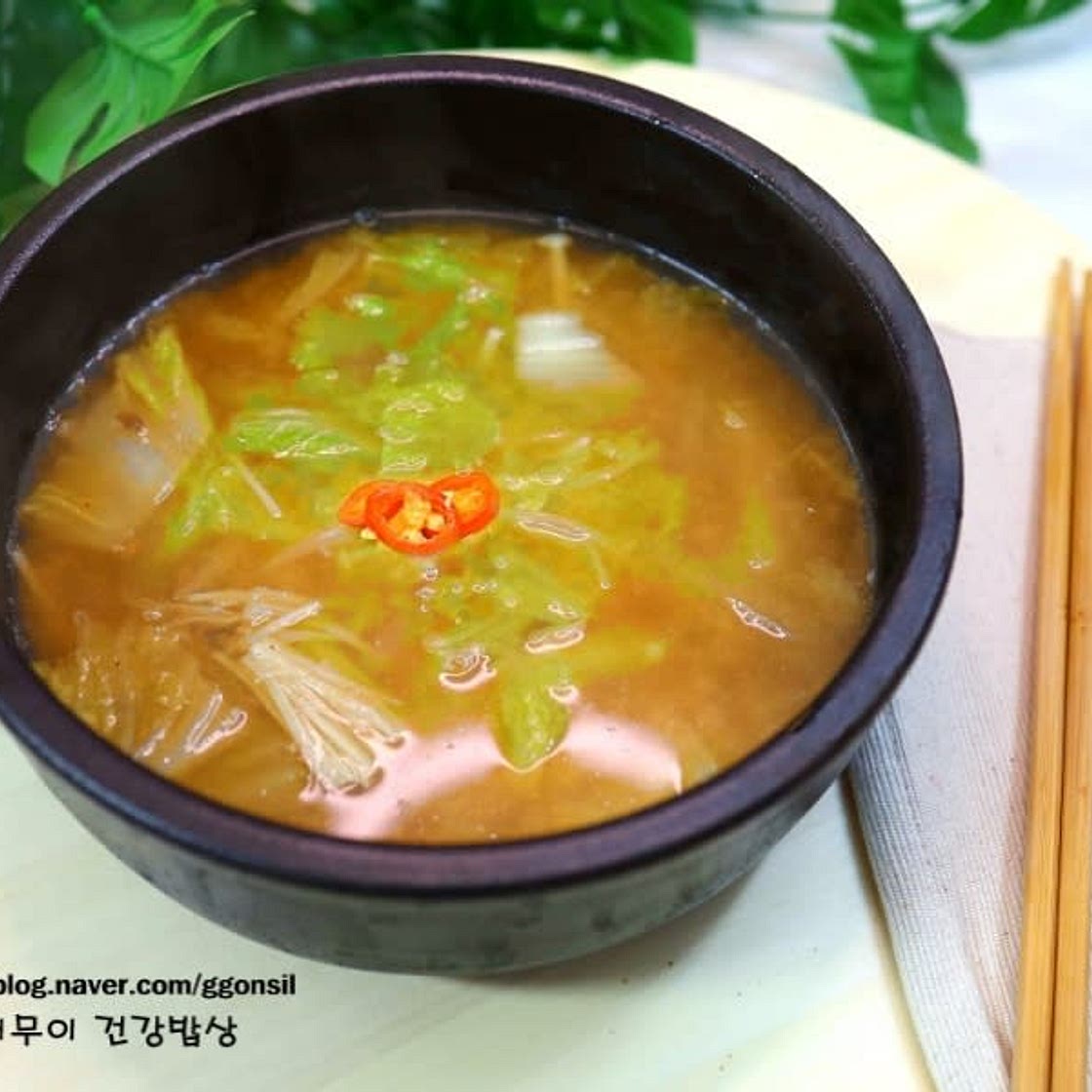 알배추 된장국