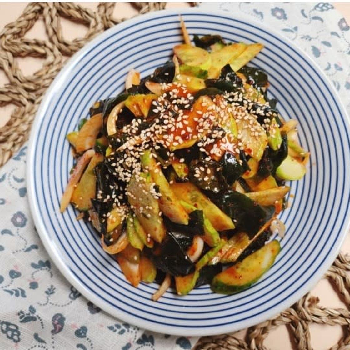 오이 미역초무침