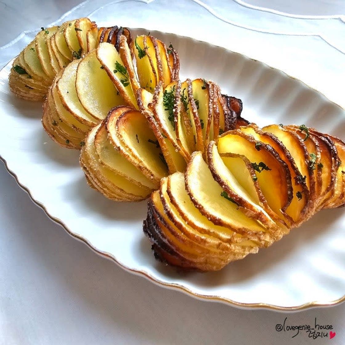 아코디언 알감자 에어프라이어 버터구이