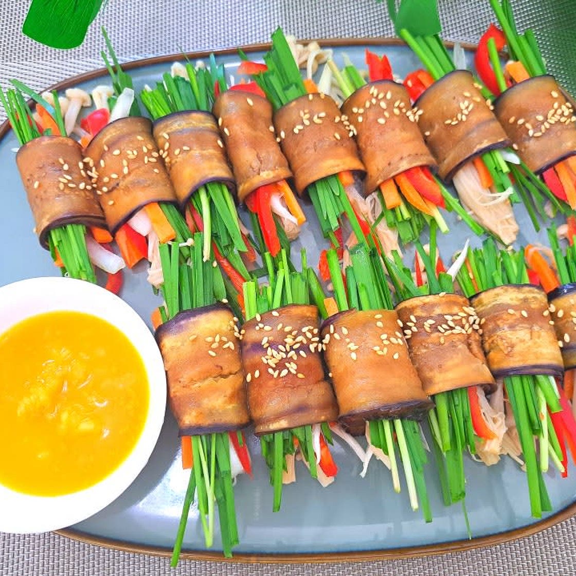 약선 가지누르미 응용 가지요리