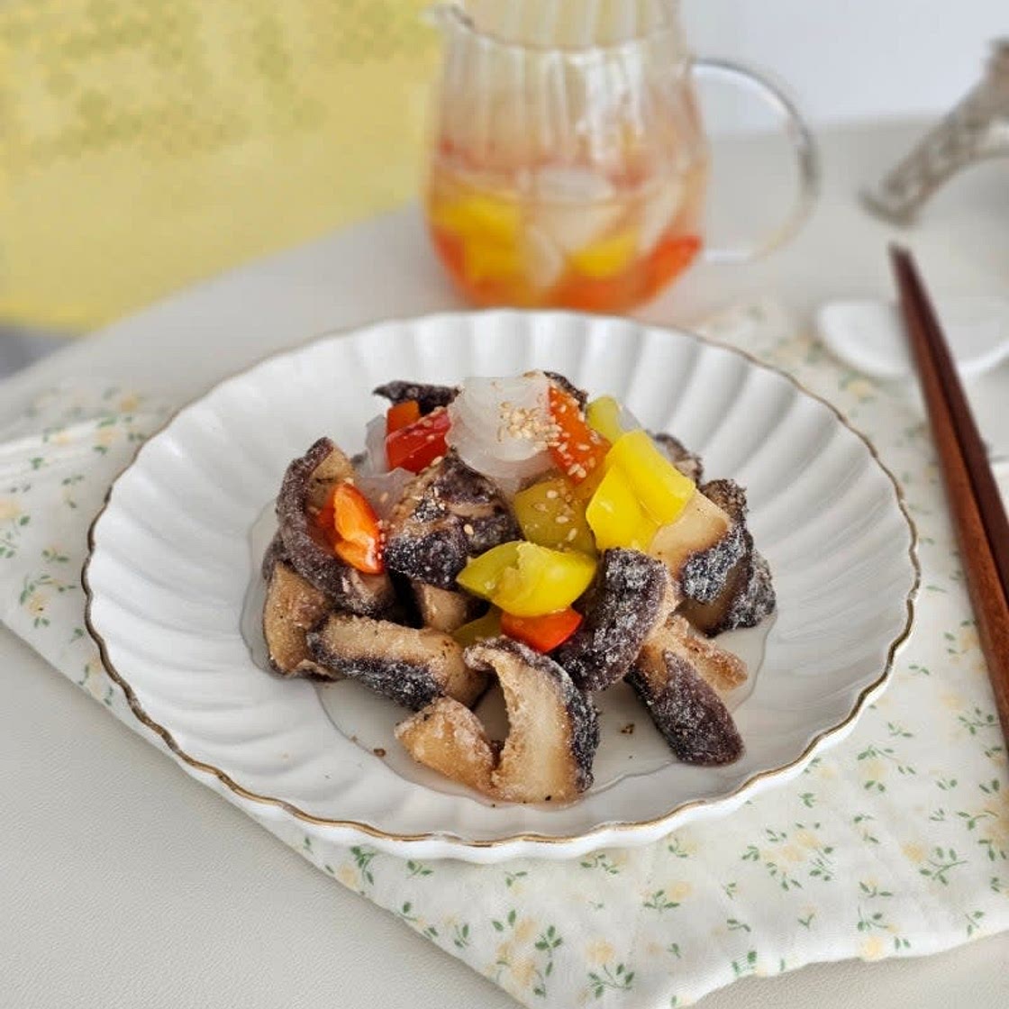 생표고버섯 튀김