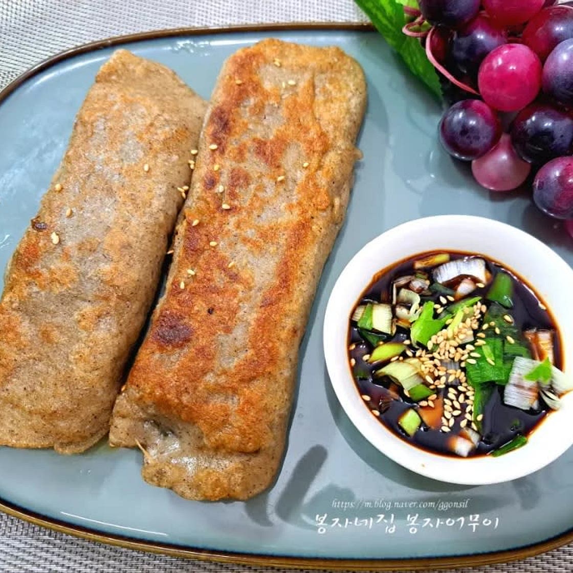 소고기 소보로 메밀전병