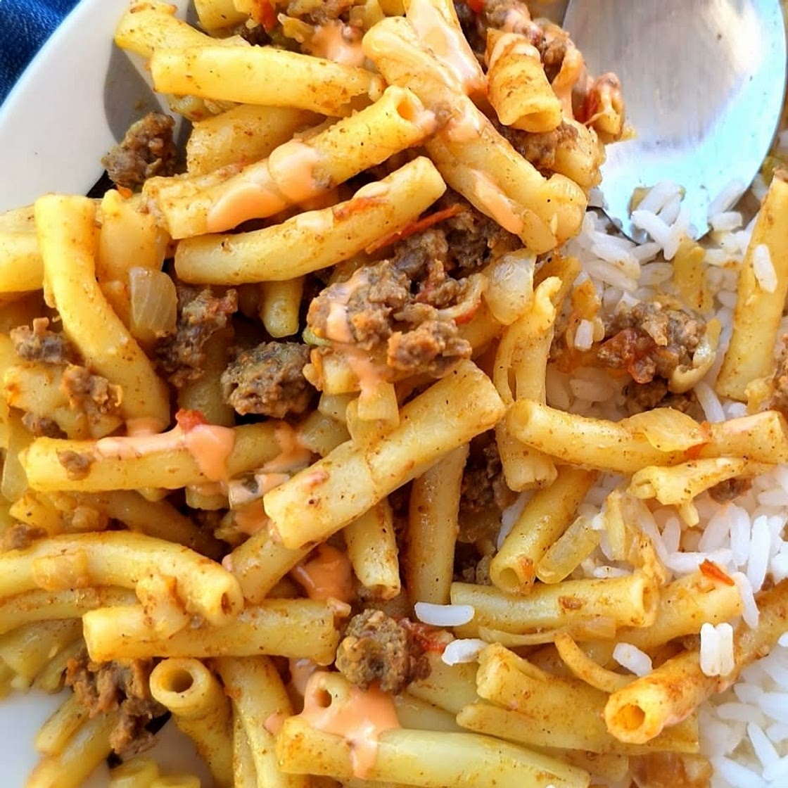 Cheesy Ground Beef Pasta Skillet