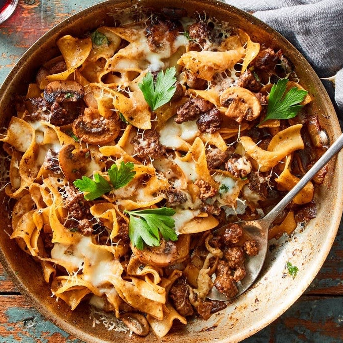 French Onion Beef Stroganoff 