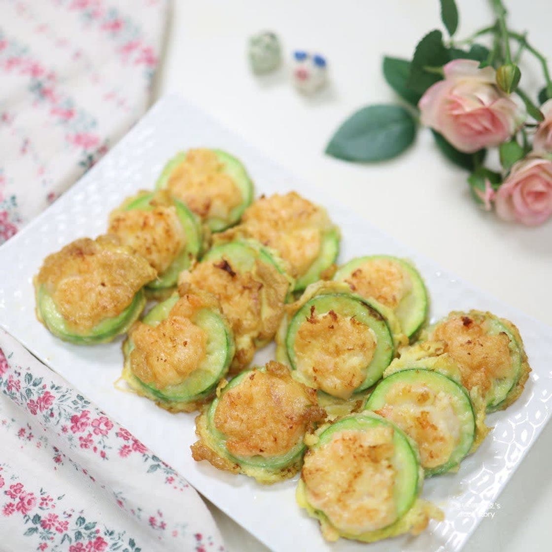 애호박 칵테일 새우전