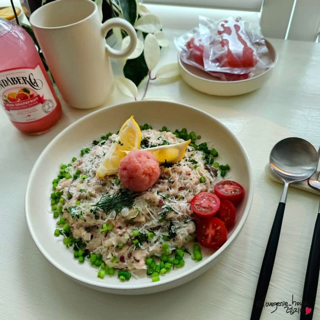 명란크림 리조또