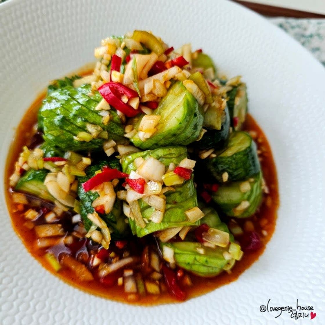 아코디언 오이무침