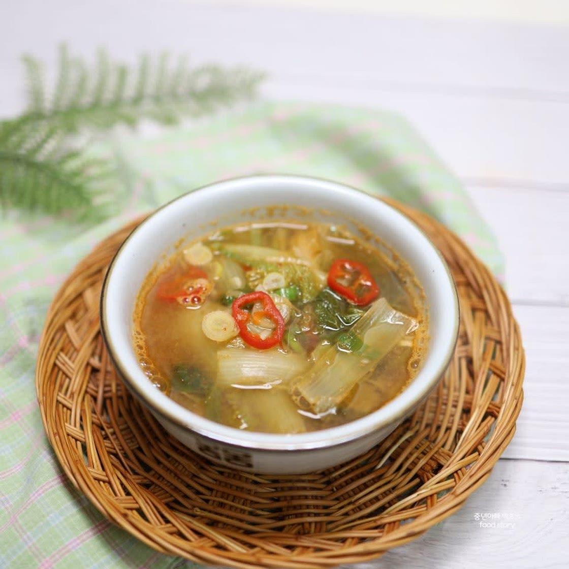 얼갈이배추된장국 레시피 얼갈이배추국 요리 간단한 아침국