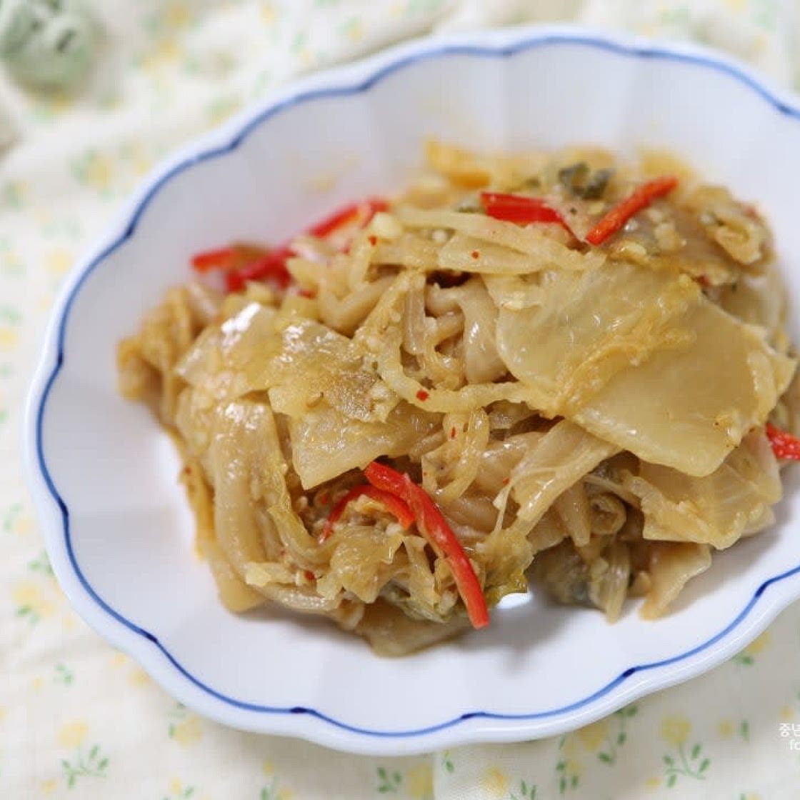 묵은지들기름볶음