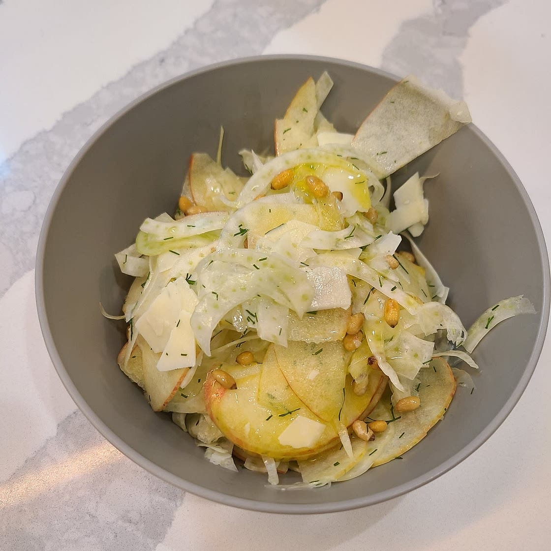 Lemony Fennel Salad with Shaved Parmesan and Toasted Walnuts
