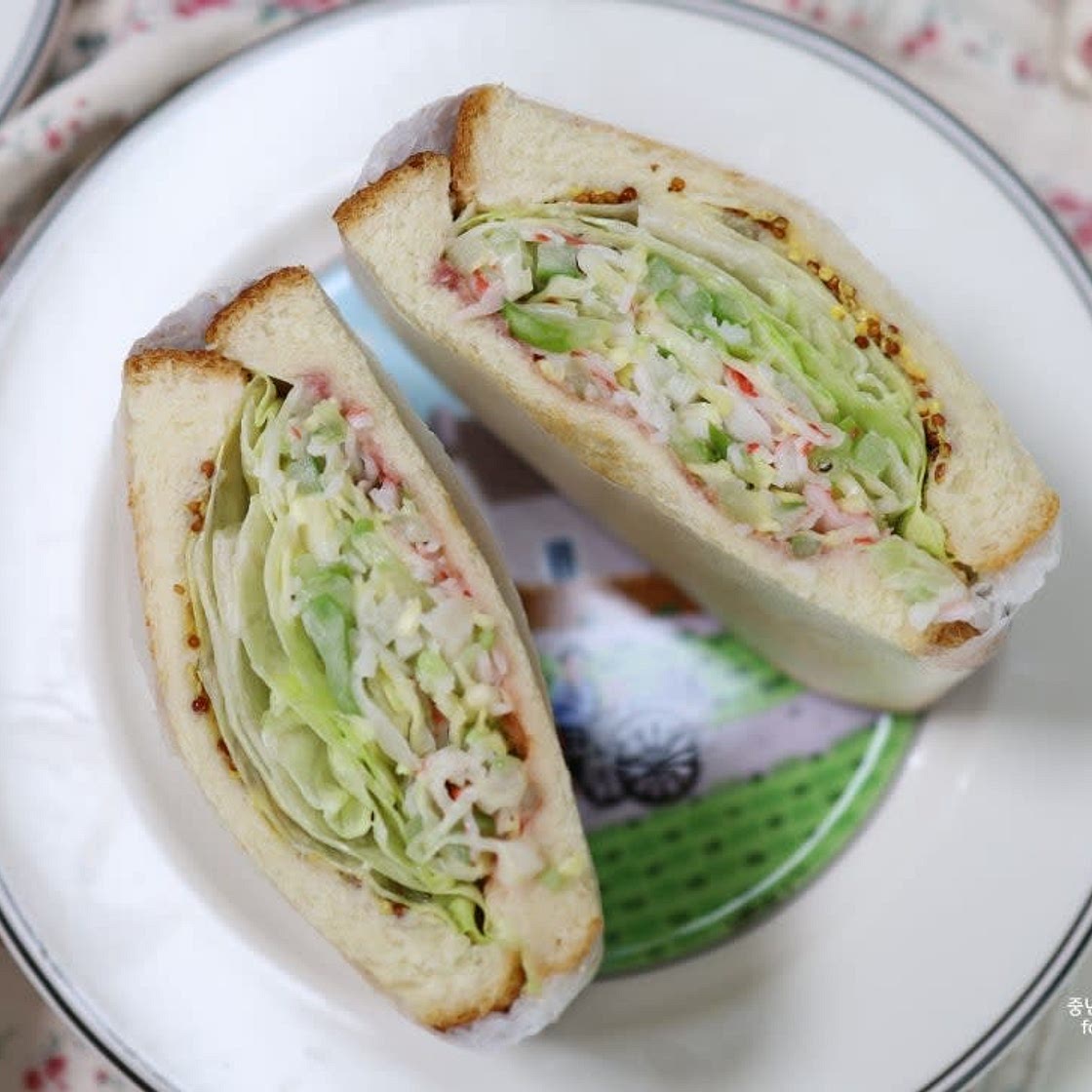 오이 크래미 샌드위치