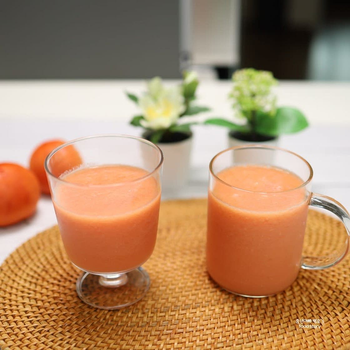 토마토쥬스만들기 아침 토마토 갈아먹기 토마토주스 만드는법 데치기