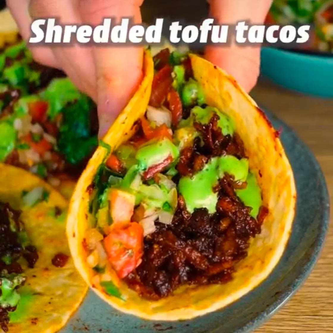 Shredded Tofu tacos