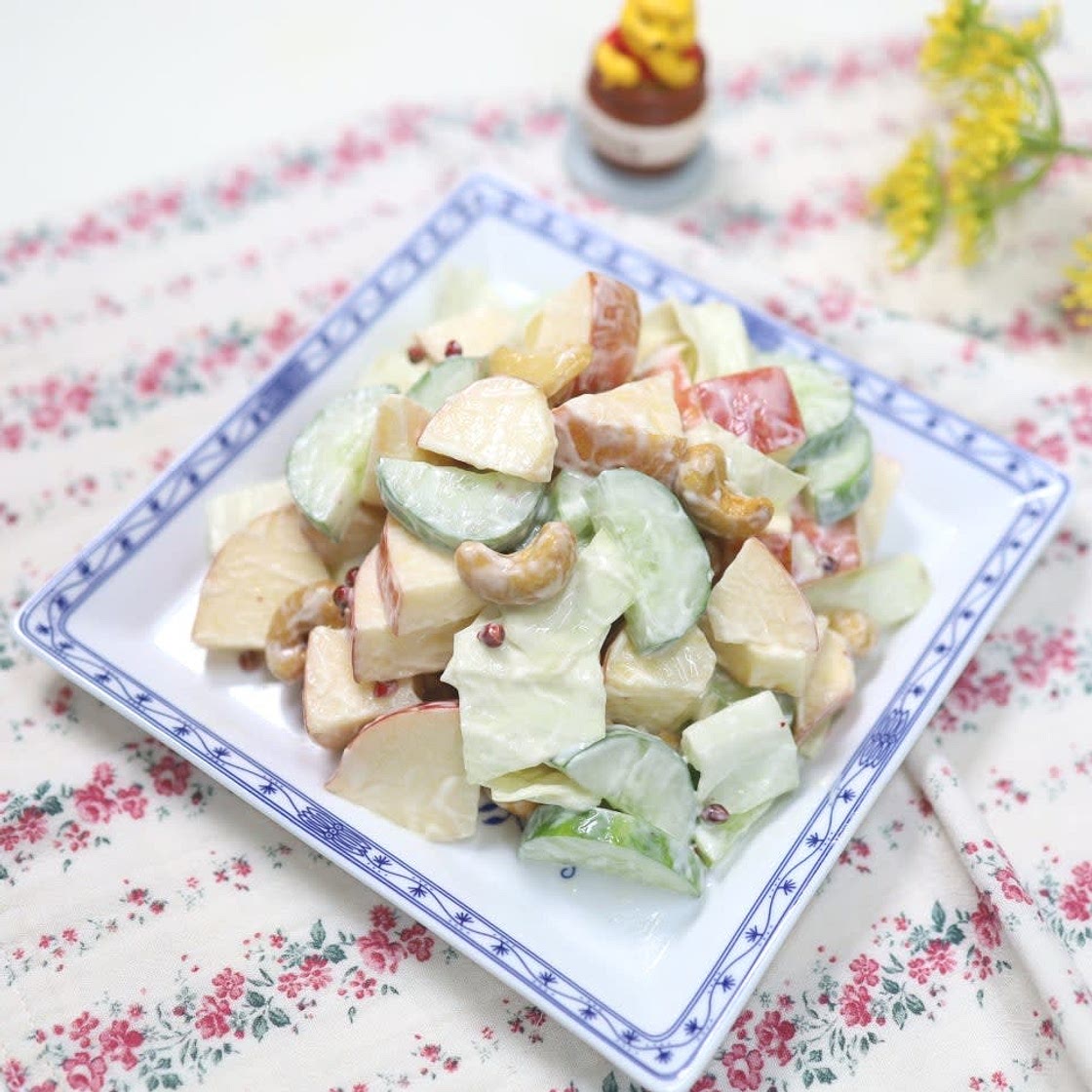 옛날 과일사라다 레시피 마요네즈 양배추 사과샐러드 만드는법