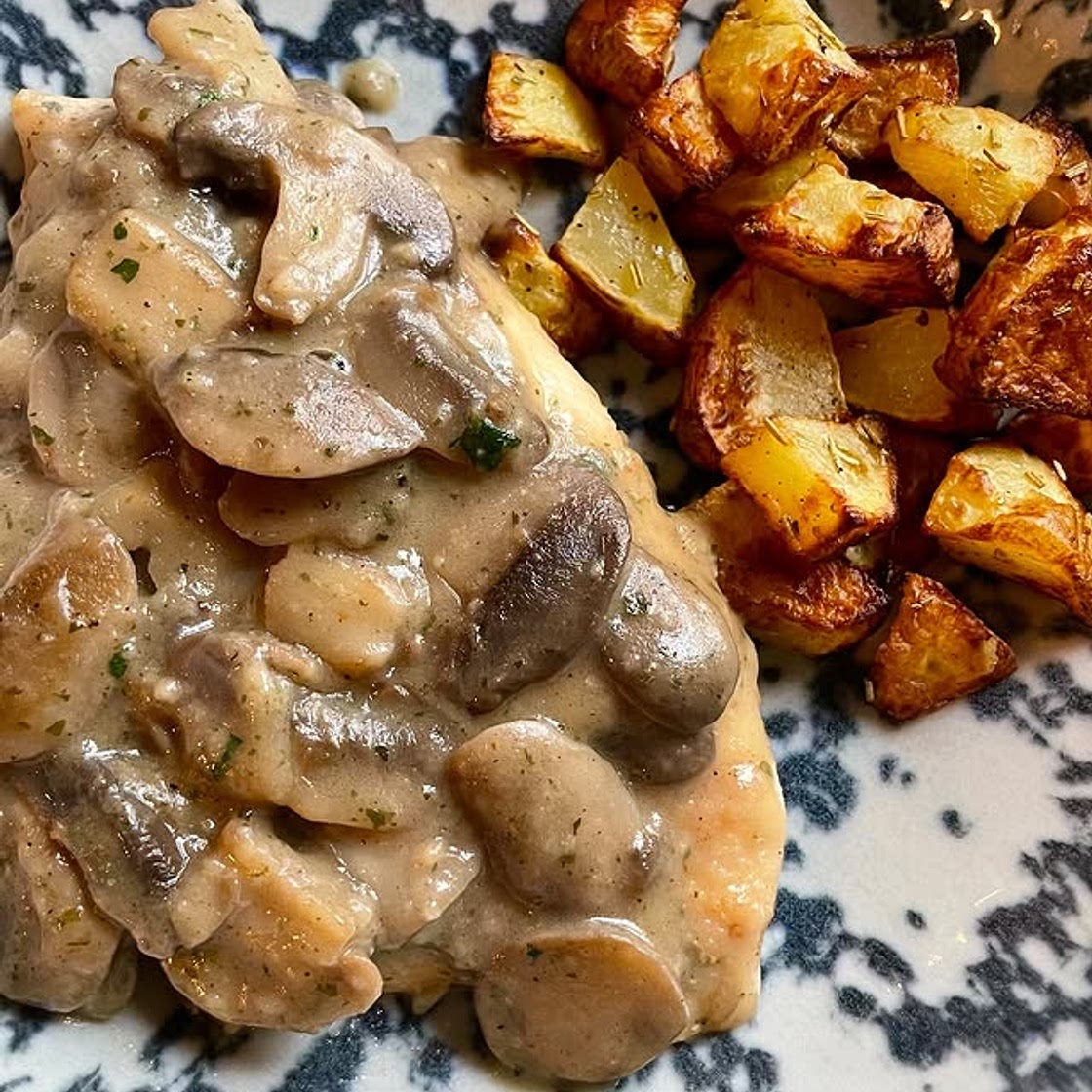 SCALOPPINE DI POLLO AI FUNGHI CREMOSISSIME 😍