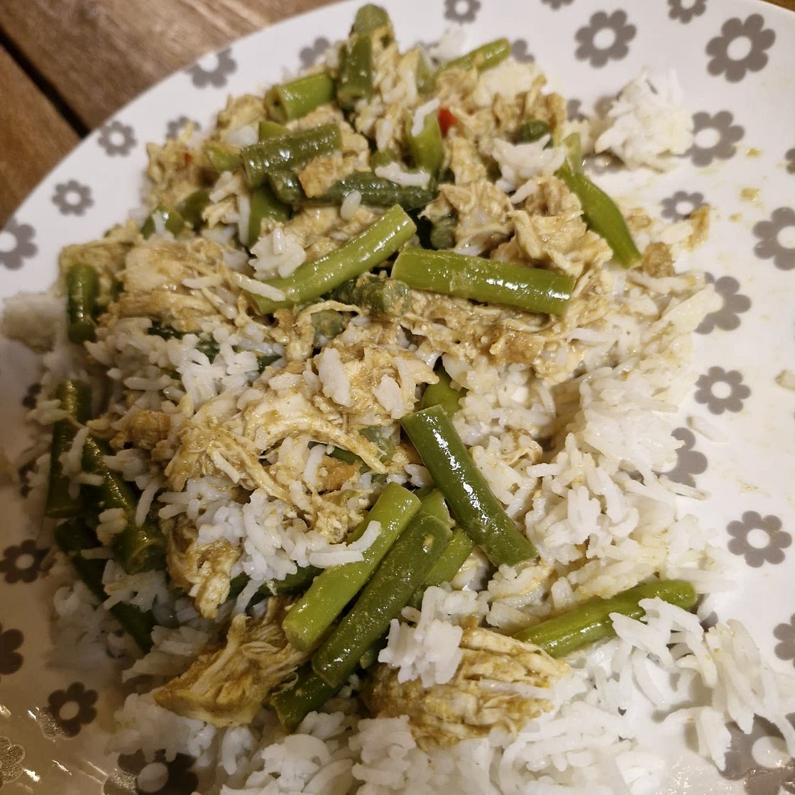 Groene Pulled Chicken Curry