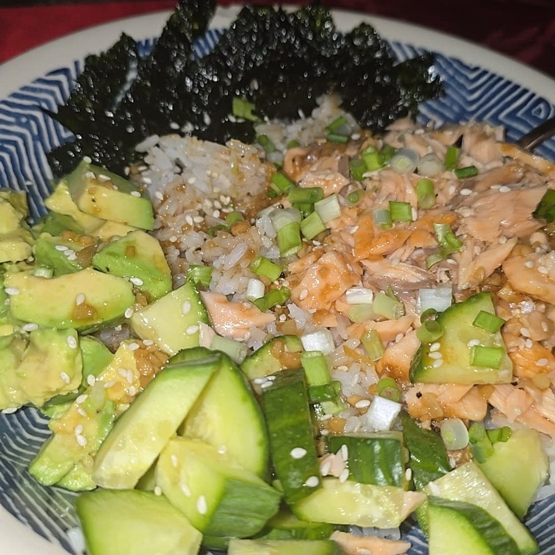 Baked Salmon Sushi Bowls