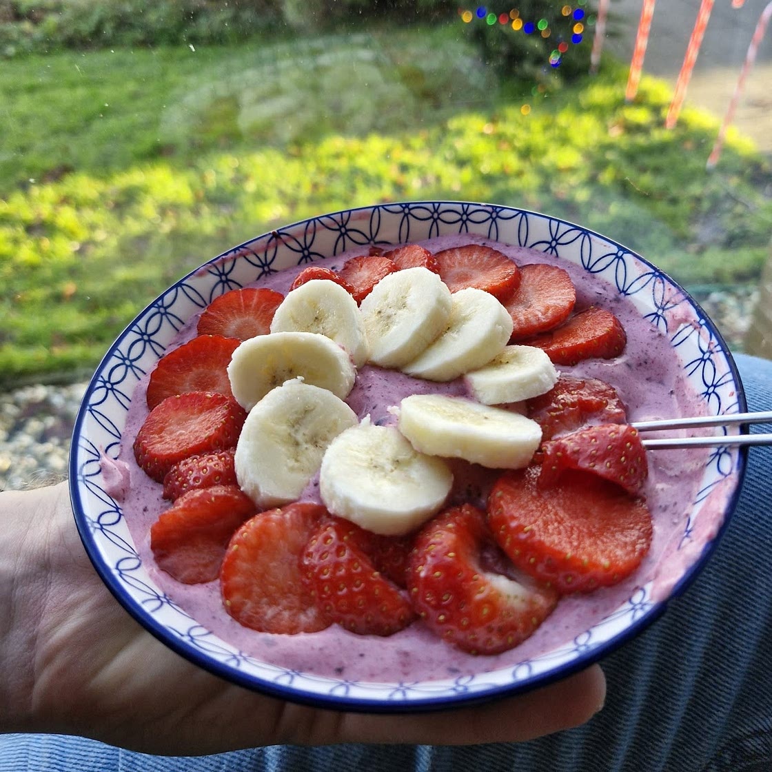 Proteïne berry smoothie bowl