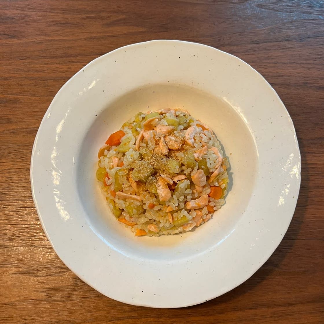 연어 프라이팬 밥