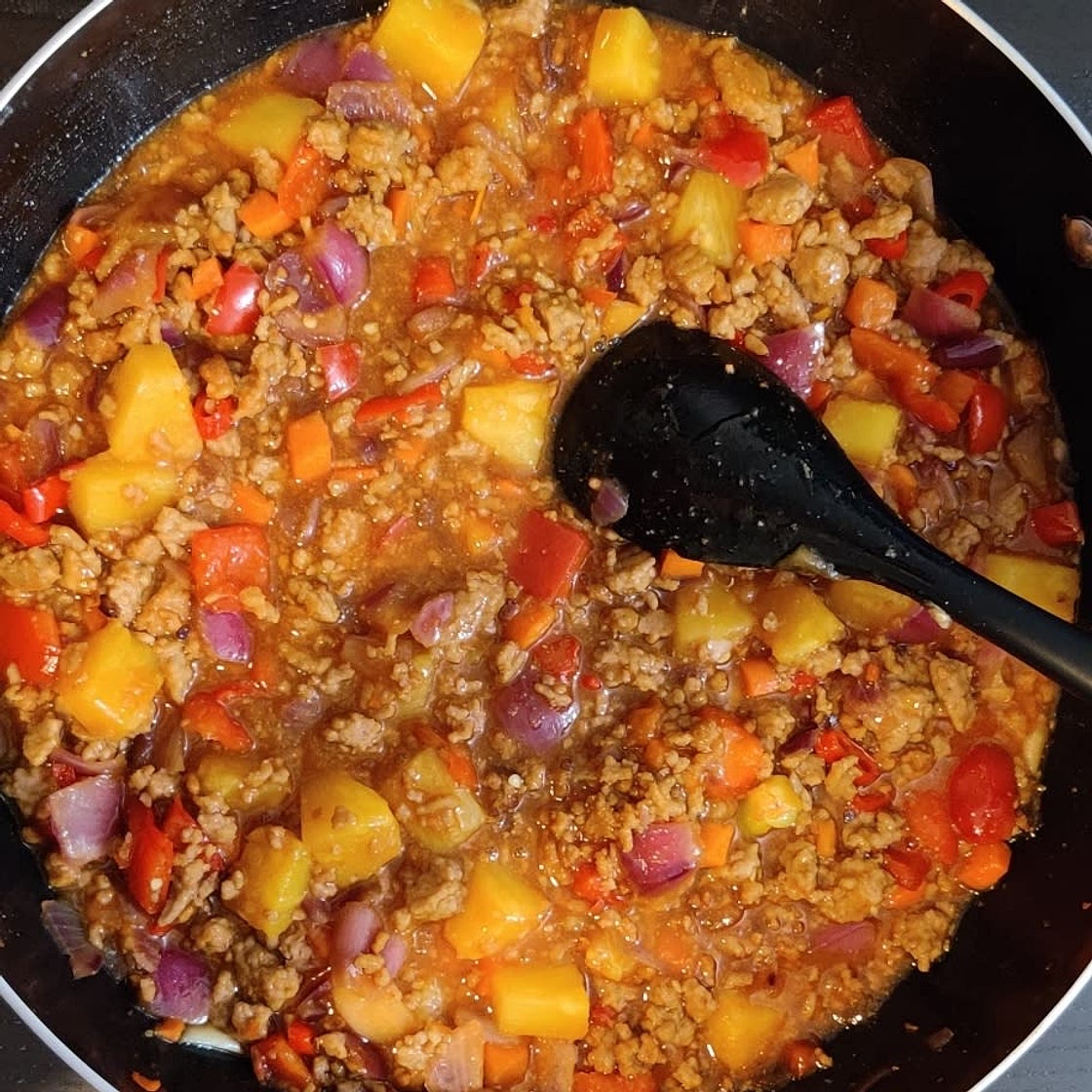 Sweet and Sour Pork Mince Stir-fry