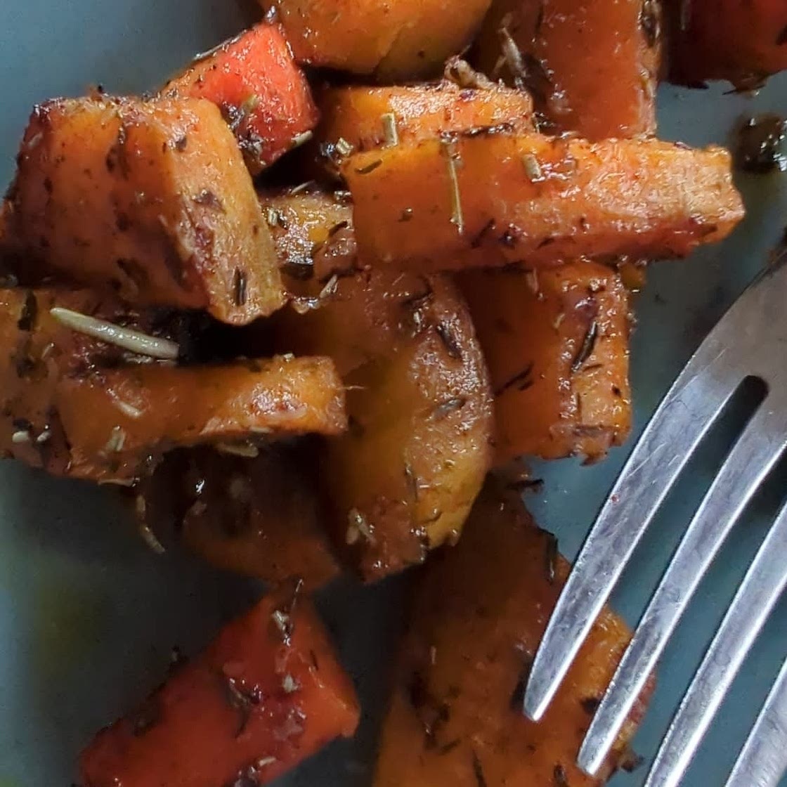 Easy Roasted Sweet Potatoes & Carrots