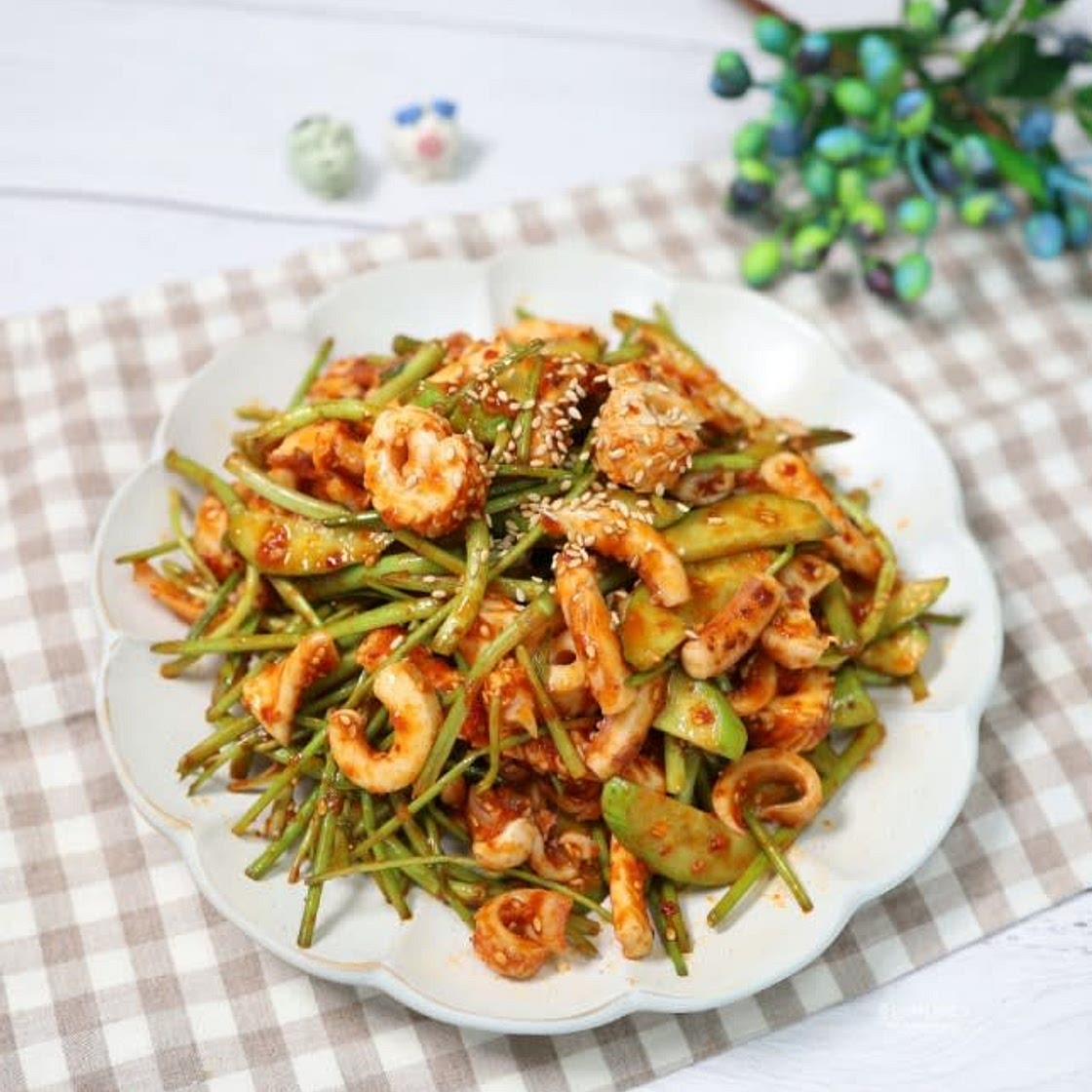 미나리오징어초무침