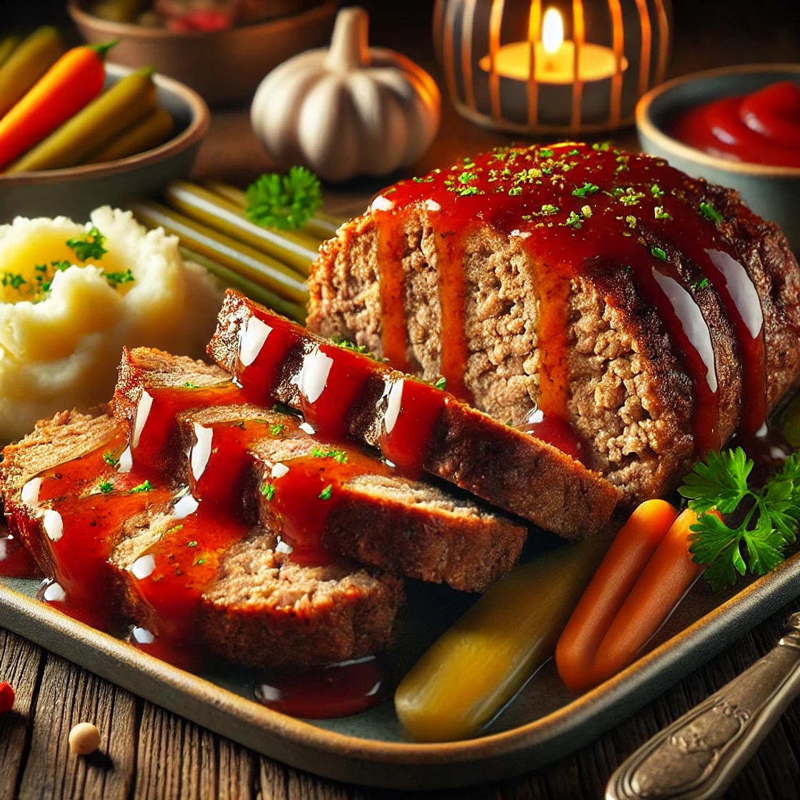 Pain de viande au jambon