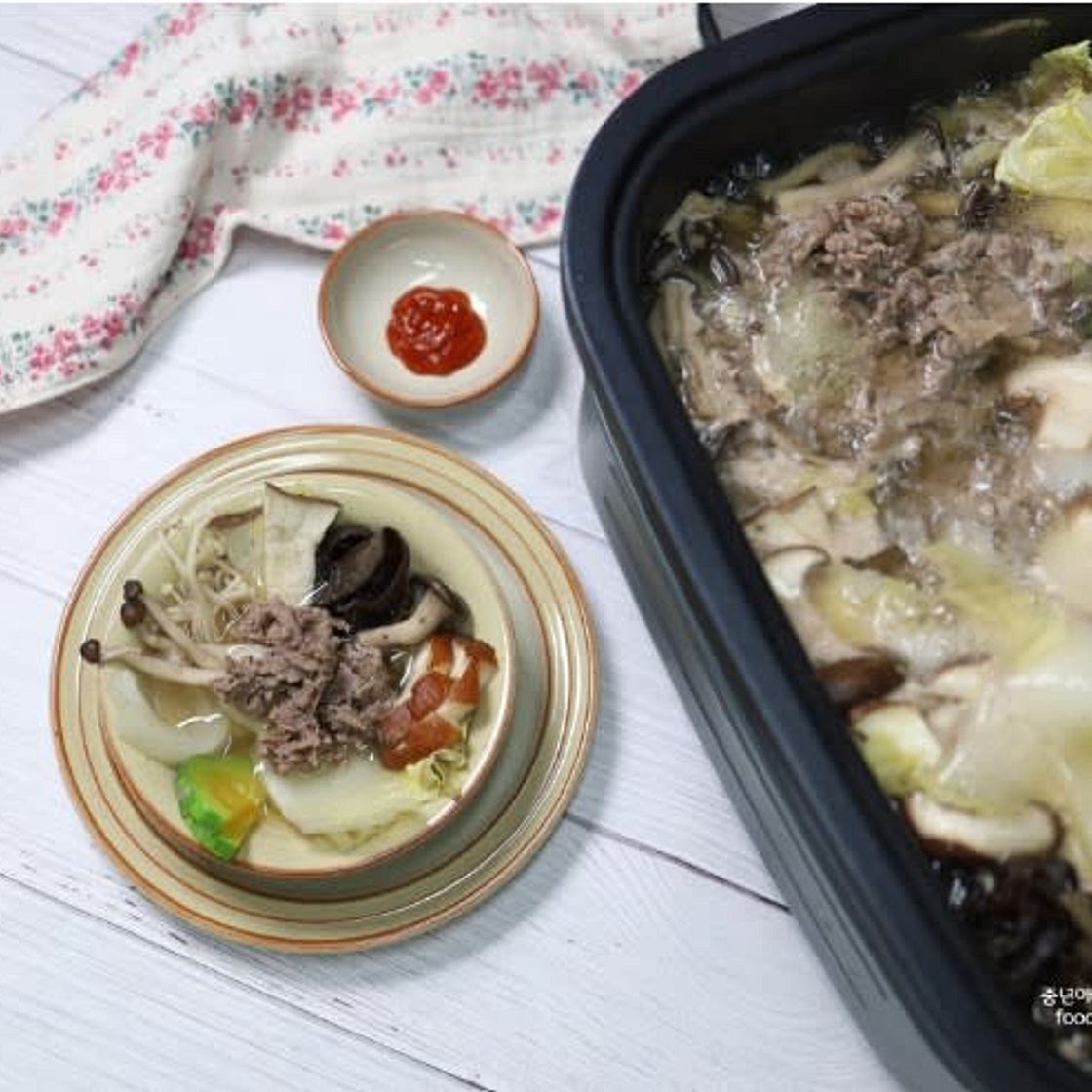 소불고기버섯전골