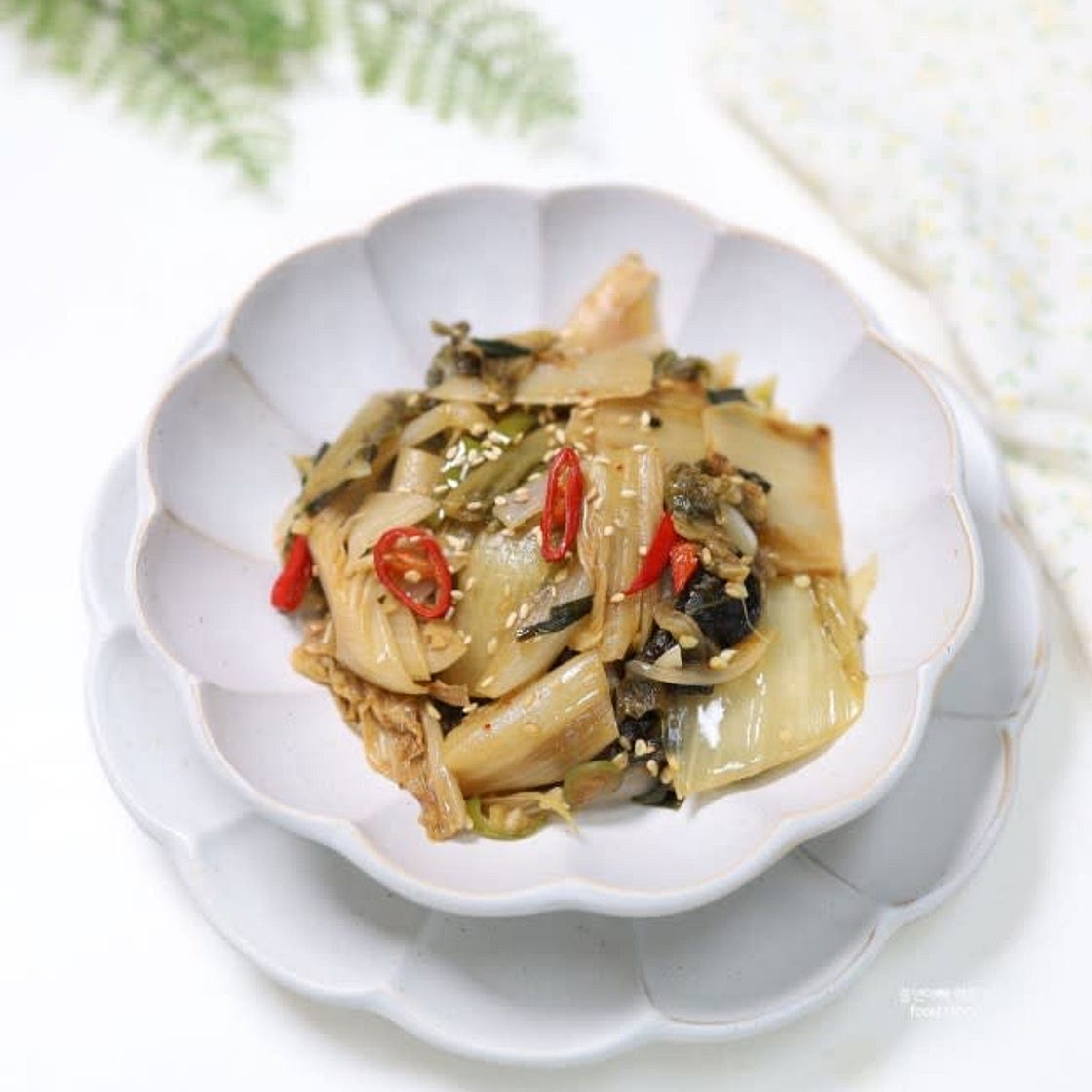 묵은지들기름볶음