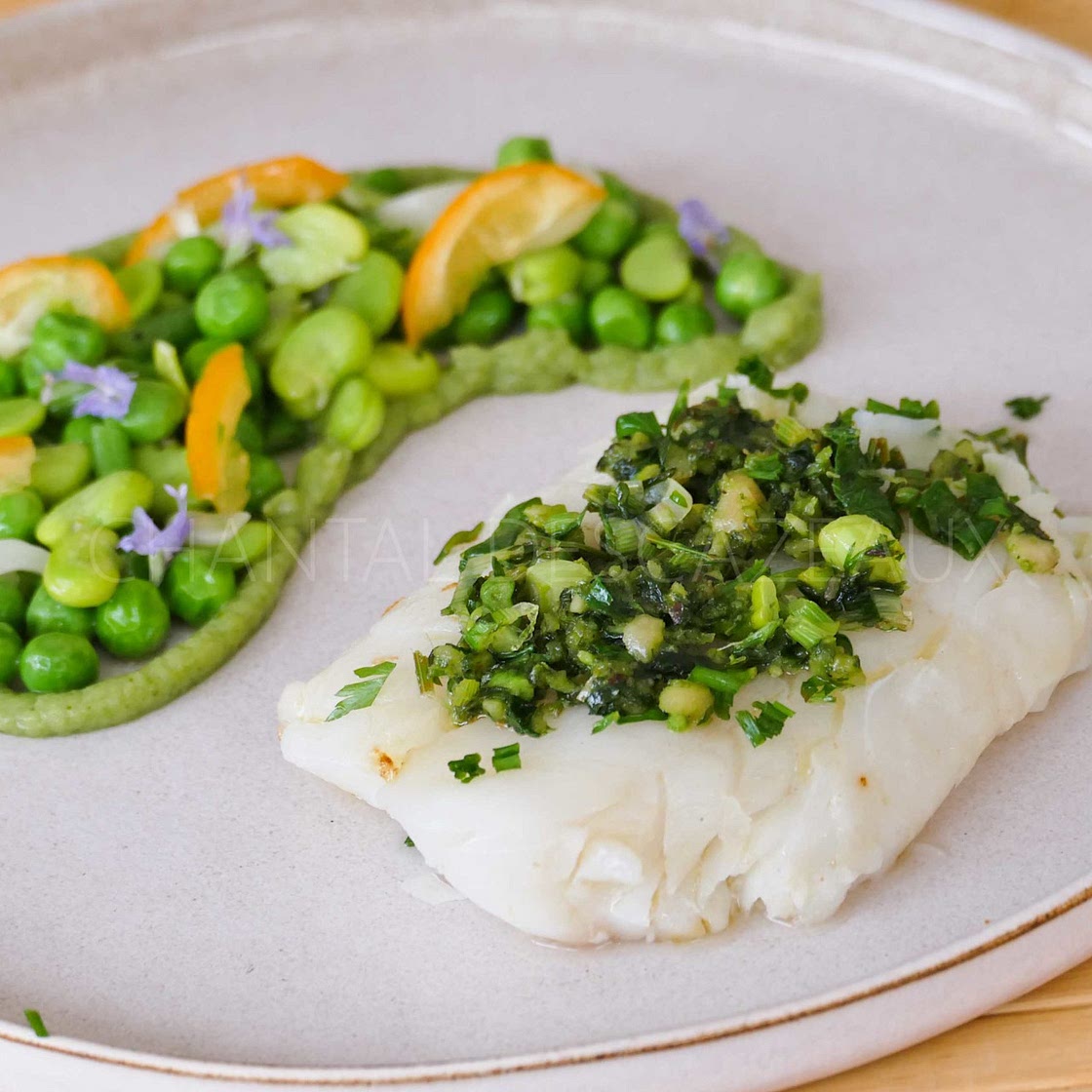 Poisson purée verte