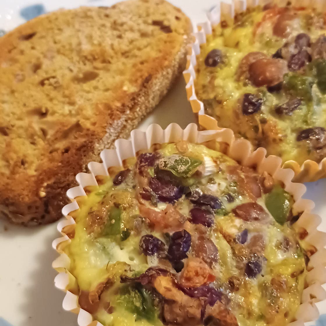 High Protein Egg and Bean Muffins