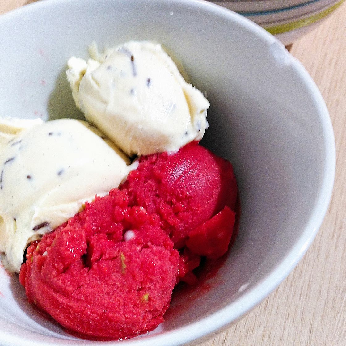 Strawberry sorbet