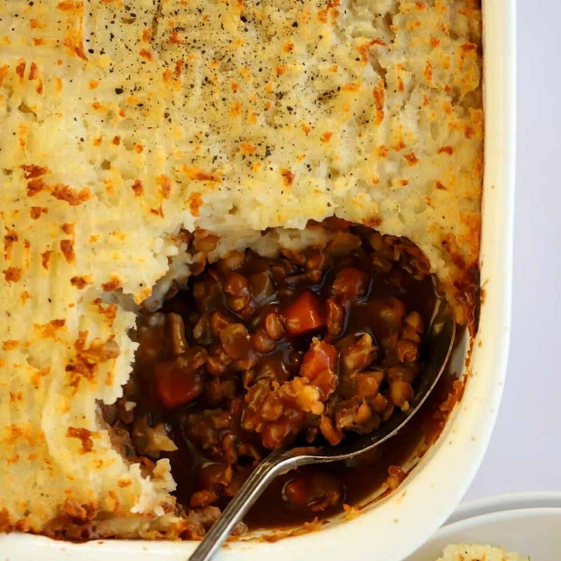 Mushroom & lentil cottage pie