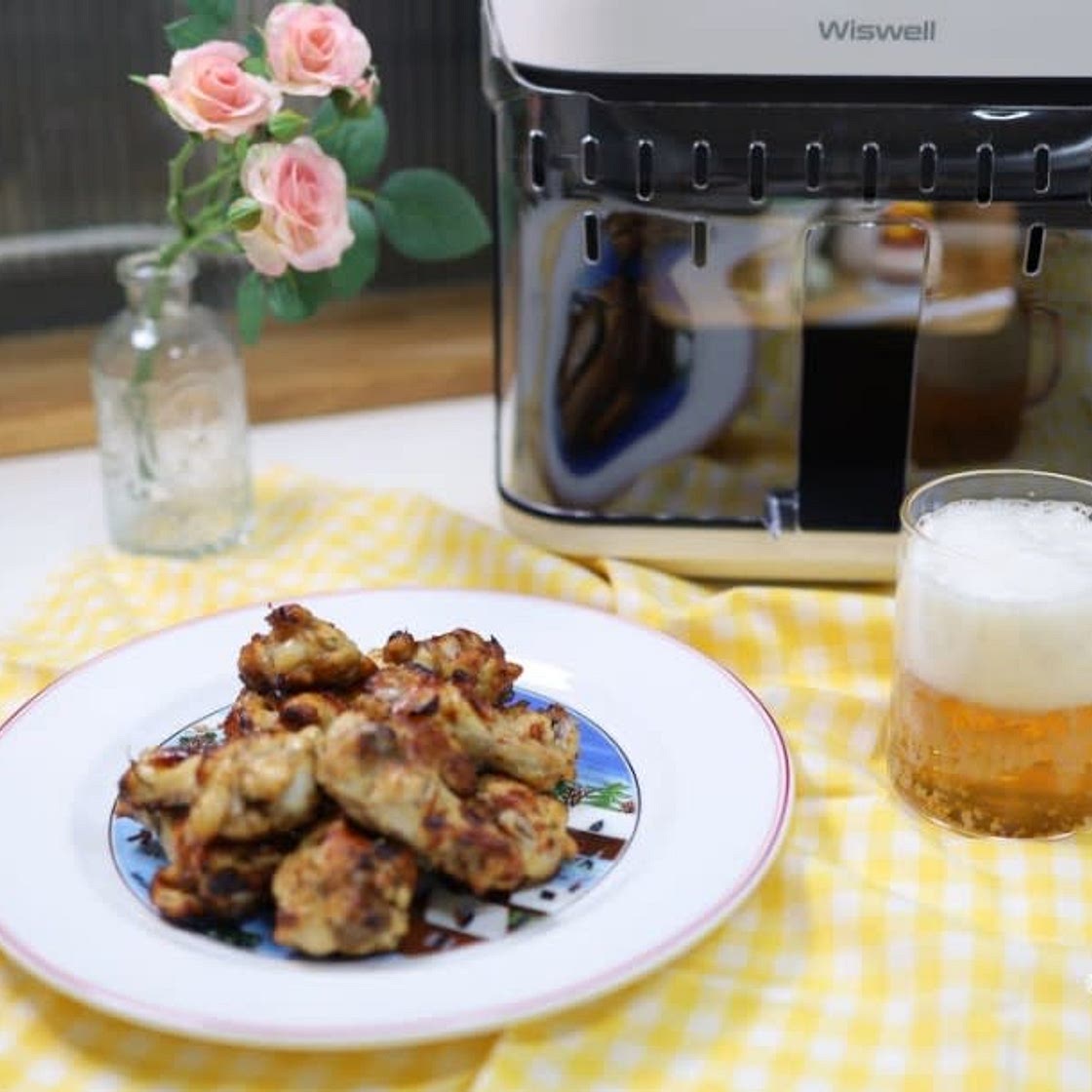 위즈웰 글로시 업 에어프라이어 닭봉 구이