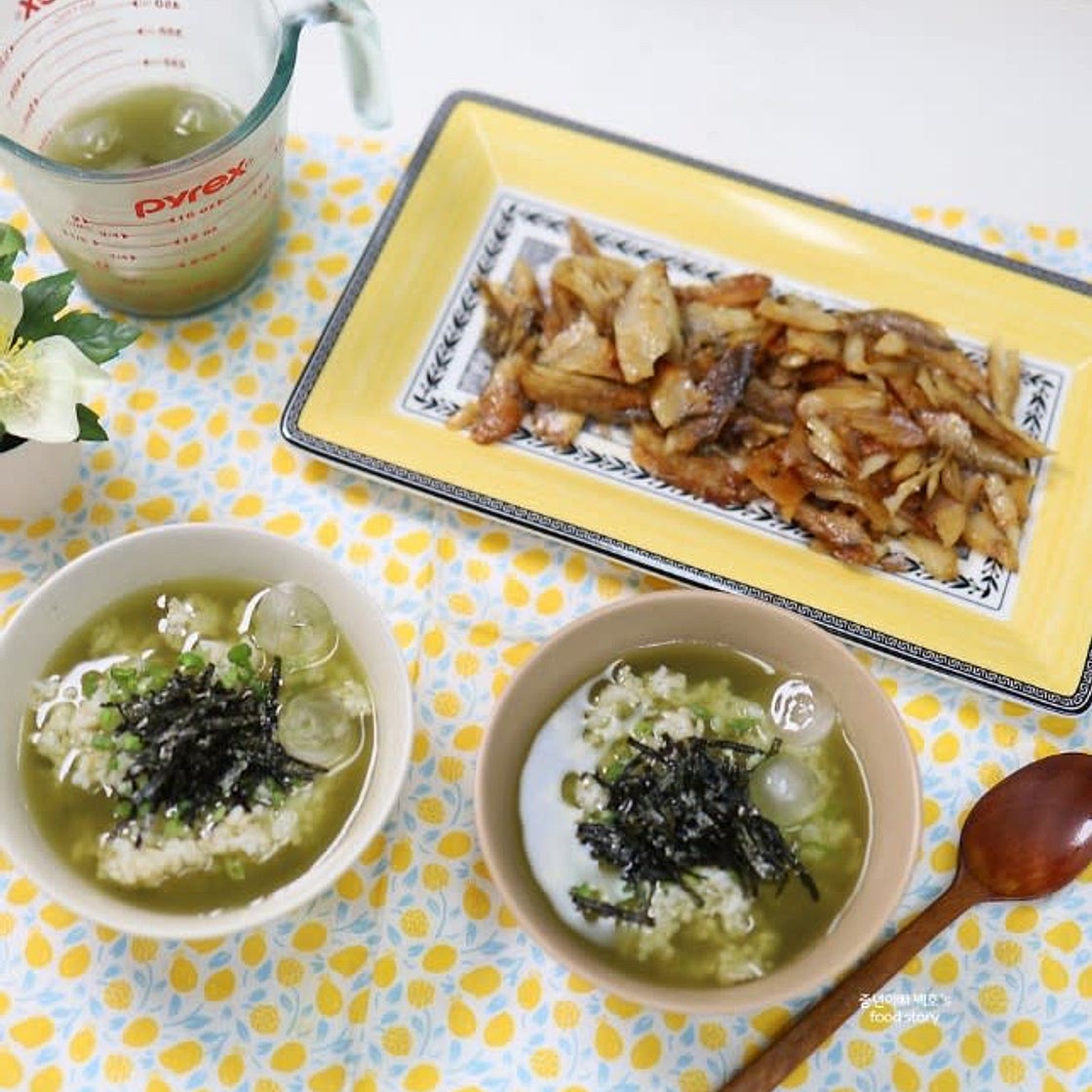 오차즈케 (녹차밥)와 보리굴비