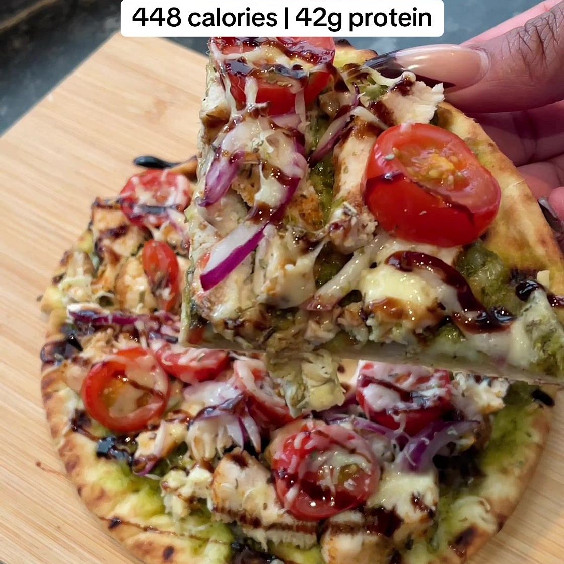 Pesto chicken pizza