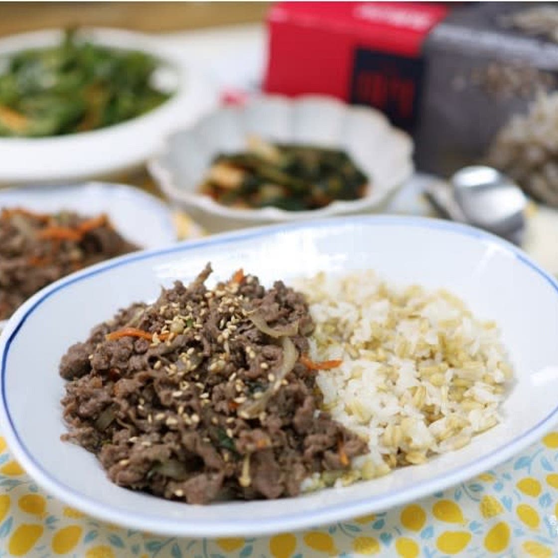 소불고기덮밥 with 더미식 귀리쌀밥