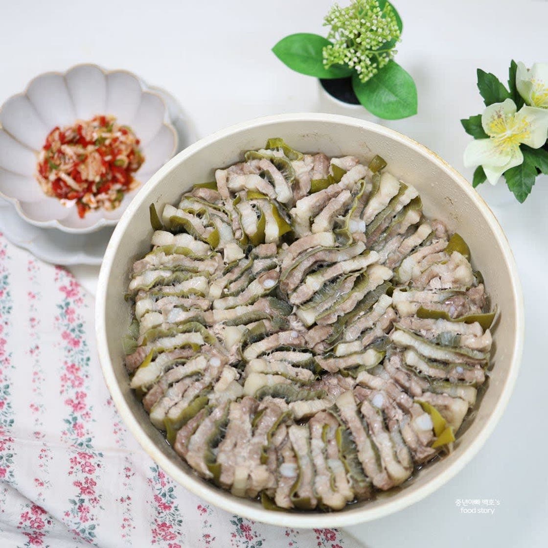 무수분 대파 삼겹살 수육