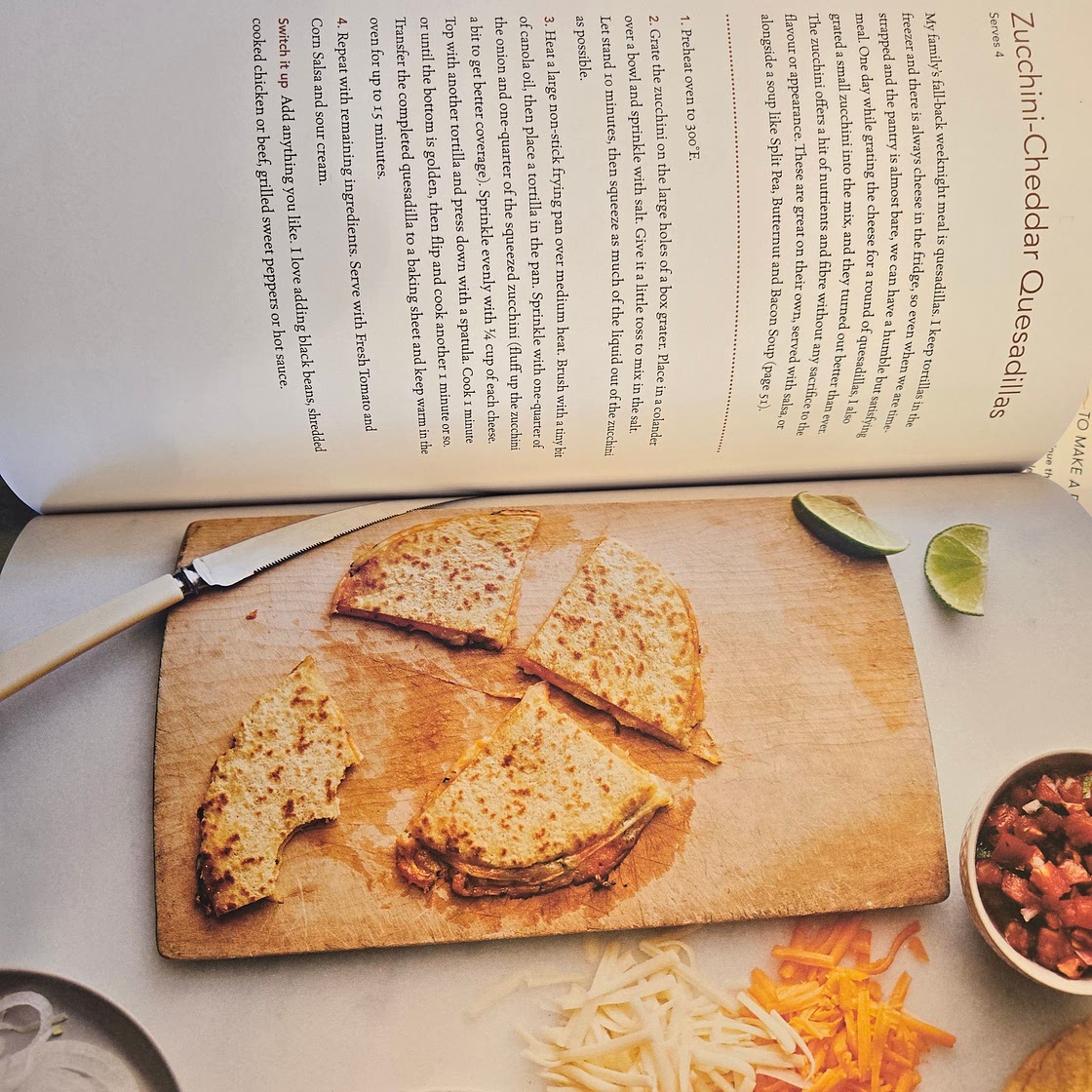 Zucchini-cheddar quesadillas