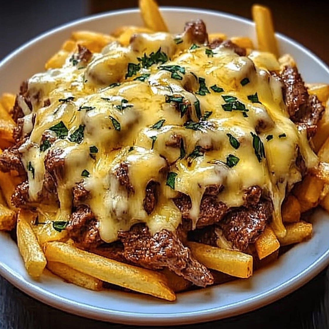 Loaded Philly Steak Cheese Fries 🥤🍟