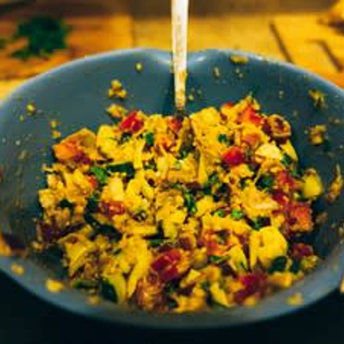 French Crushed Chickpea and Artichoke Salad
