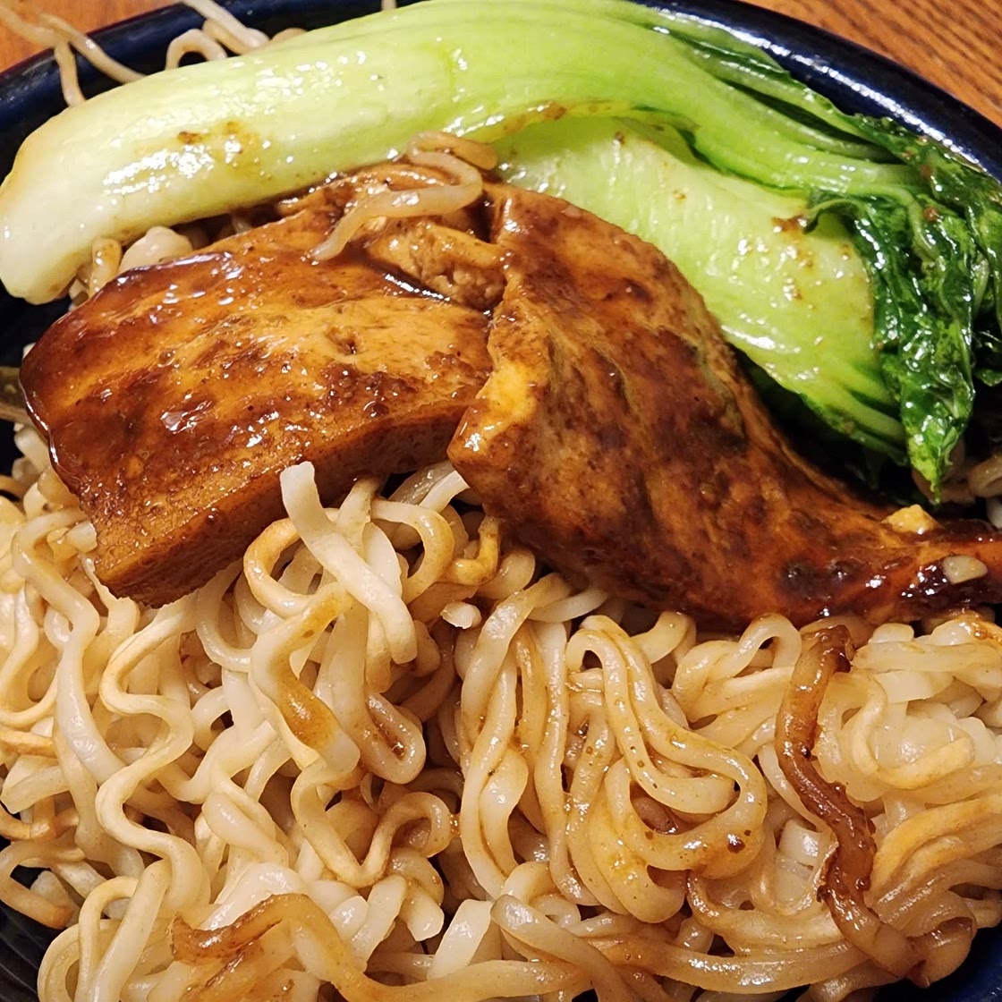 Crispy Sheet-Pan Noodles With Glazed Tofu