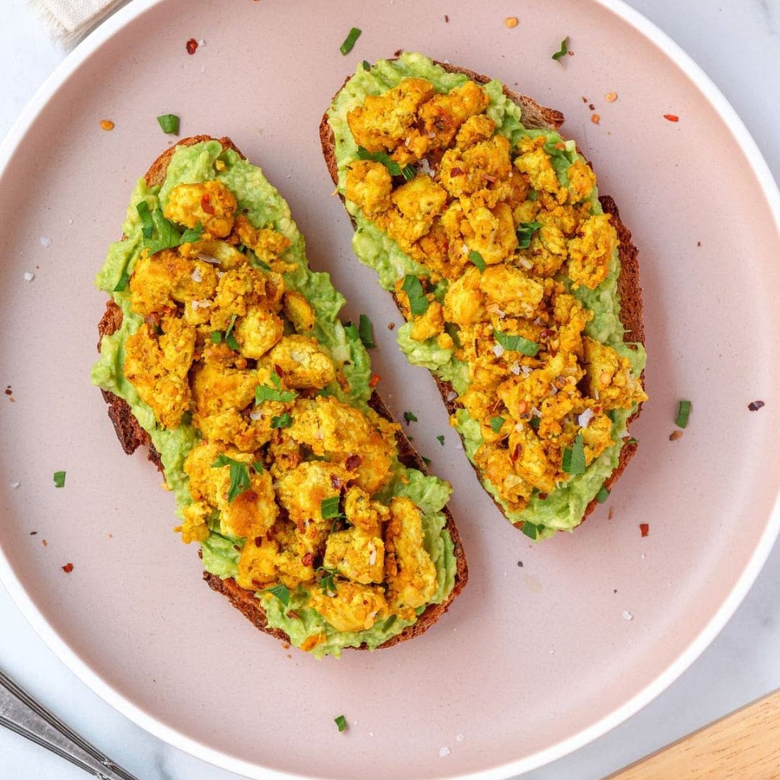 Tofu Scramble on Avo Toast