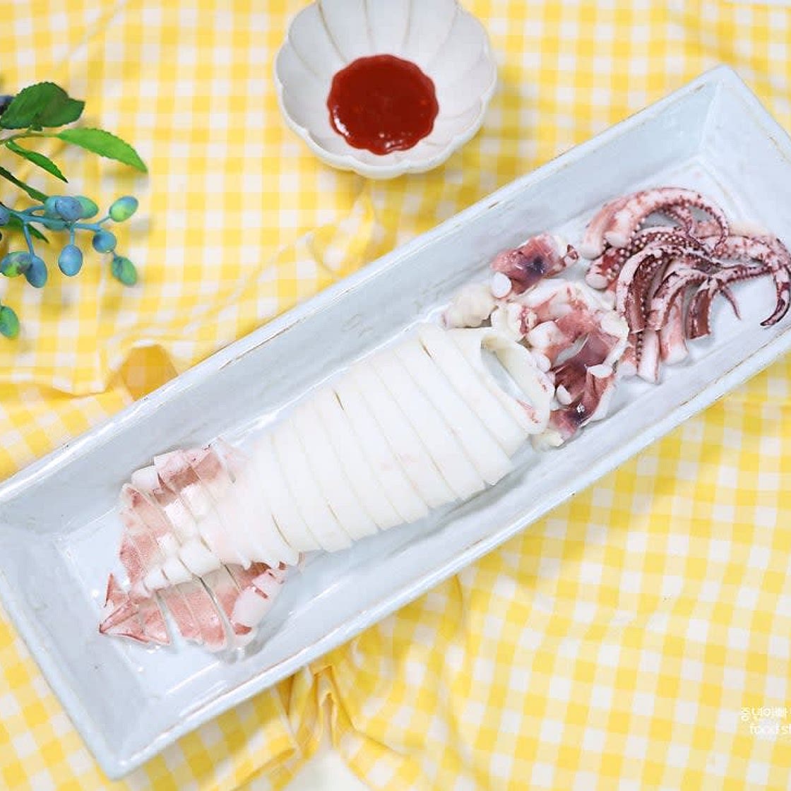 삶은 오징어요리 생물 오징어숙회  데치기 시간 삶는법