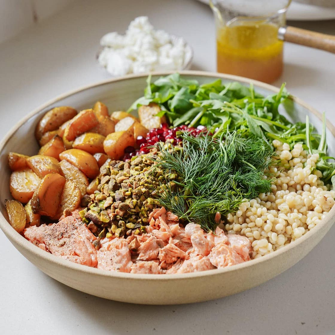 Roasted Beet + Salmon Salad (Blue Zone Recipe)