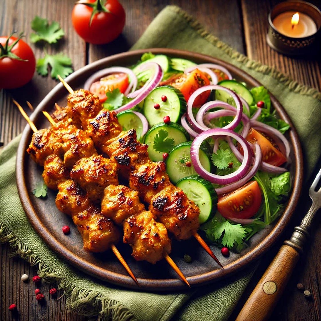  Chicken Kebabs (side)